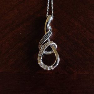 Kay Jewelers White and Black Diamond Necklace